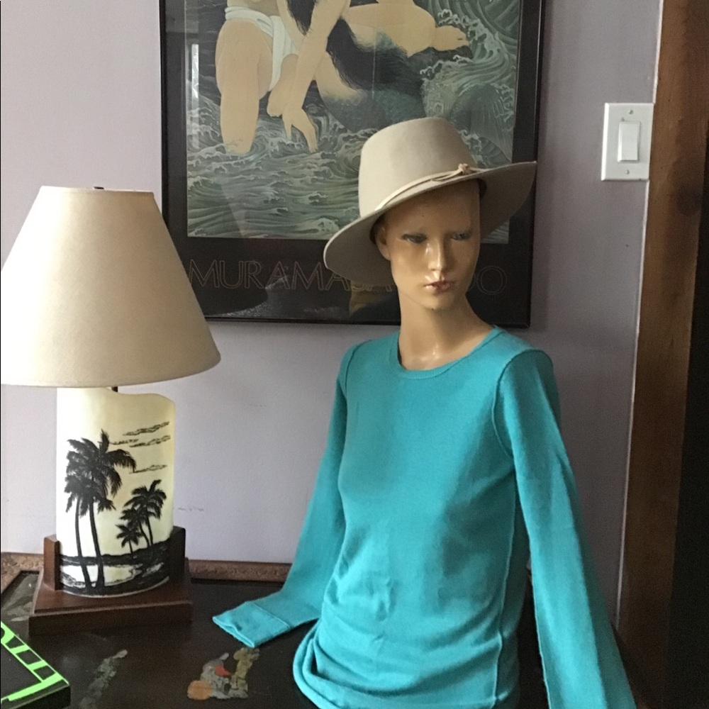 CASHERE SWEATER AQUA bLUE